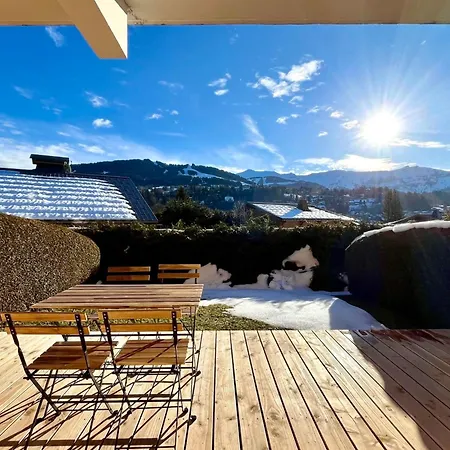 Bright With Terrace In Apartment Megeve